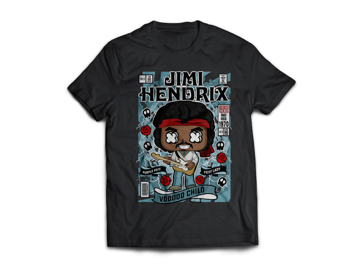 Jimi Hendrix Pop Art Short Sleeve T-Shirt