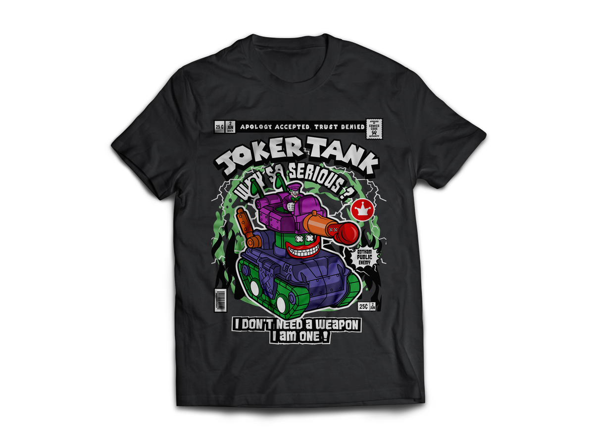 Joker Tank Pop Art Short Sleeve T-Shirt