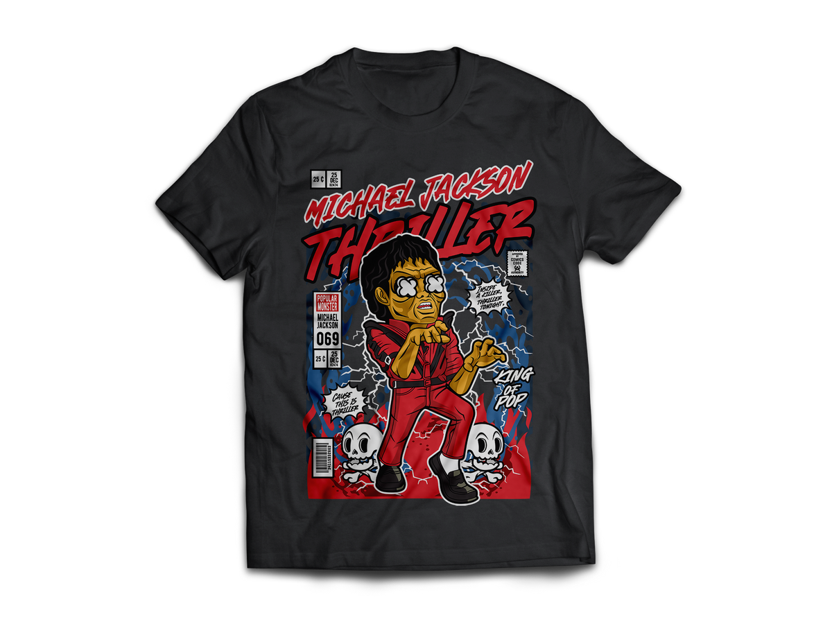 Michael Jackson Thriller Pop Art Short Sleeve T-Shirt
