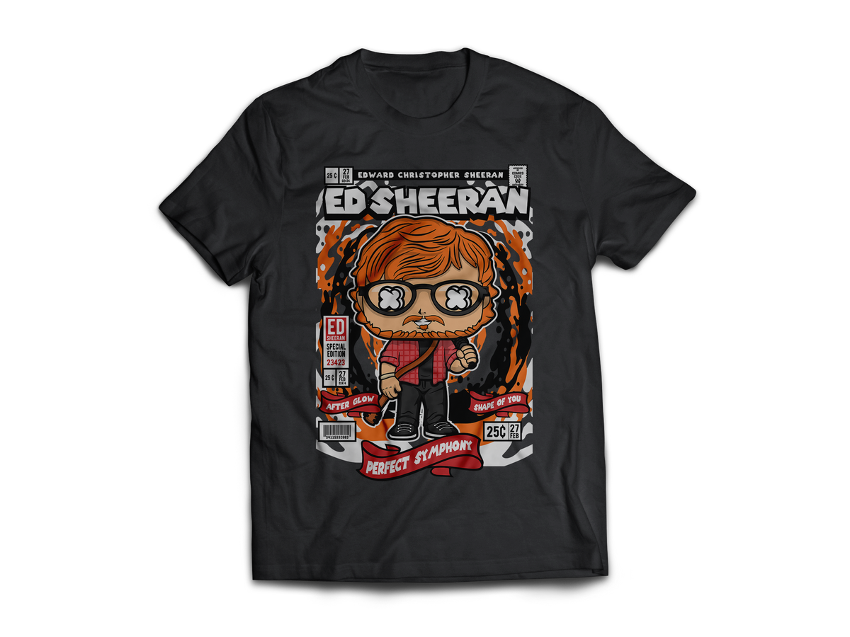 Ed Sheeran Pop Art Short Sleeve T-Shirt