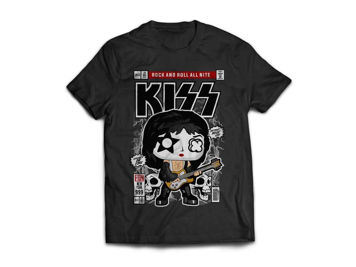 Kiss Pop Art Short Sleeve T-Shirt