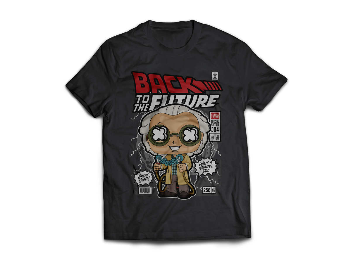 Back To The Future Pop Art Short Sleeve T-Shirt