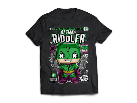 Batman Riddler Pop Art  Short Sleeve T-Shirt