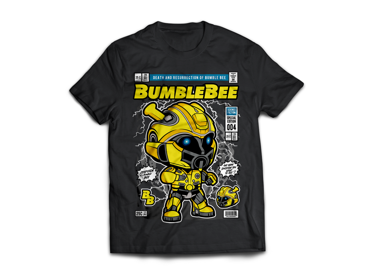 Bumble Bee Pop Art  Short Sleeve T-Shirt