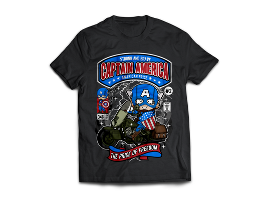 Captain America Pop Art  Short Sleeve T-Shirt