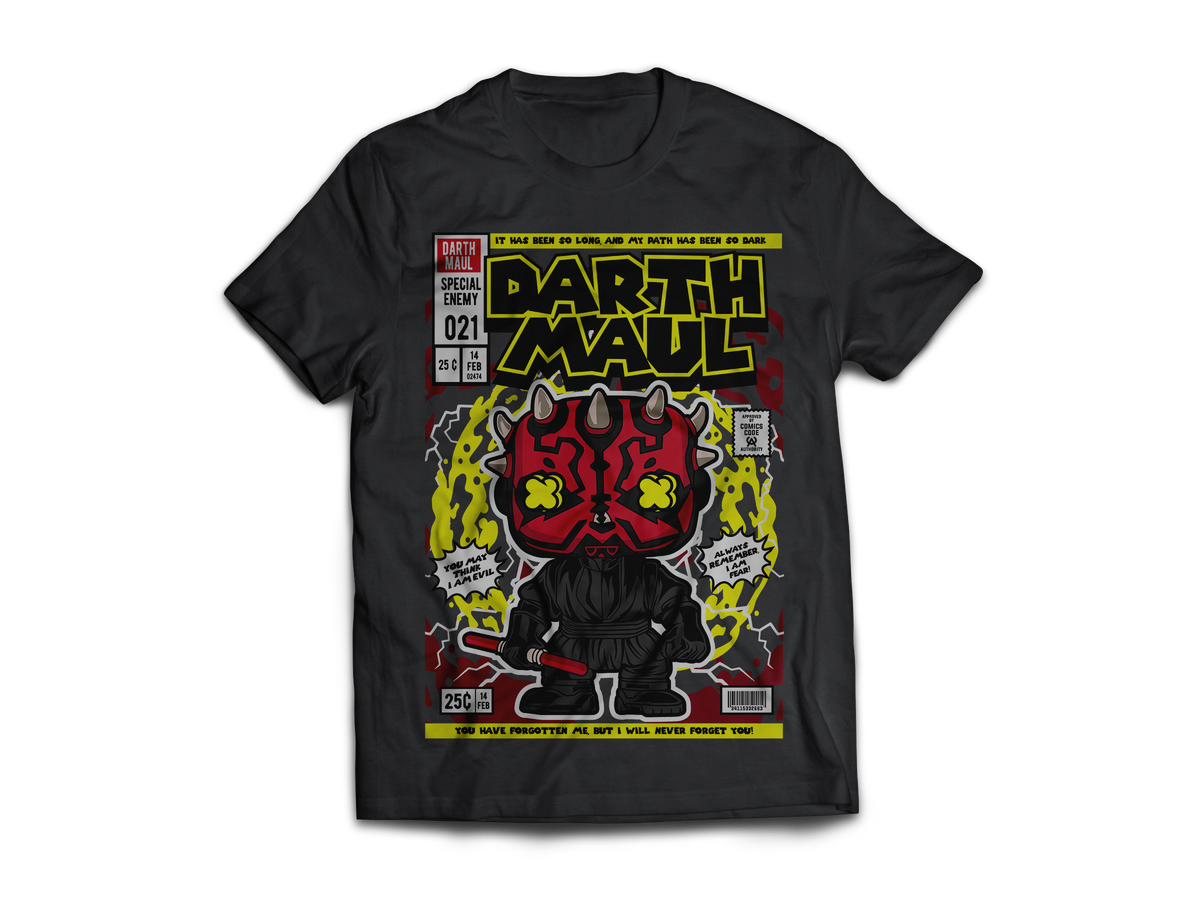 Darth Maul Pop Art  Short Sleeve T-Shirt
