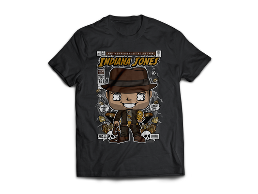 Indiana Jones Pop Art  Short Sleeve T-Shirt