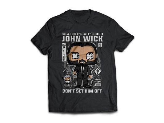 John Wick Keanu Reeves Pop Art  Short Sleeve T-Shirt