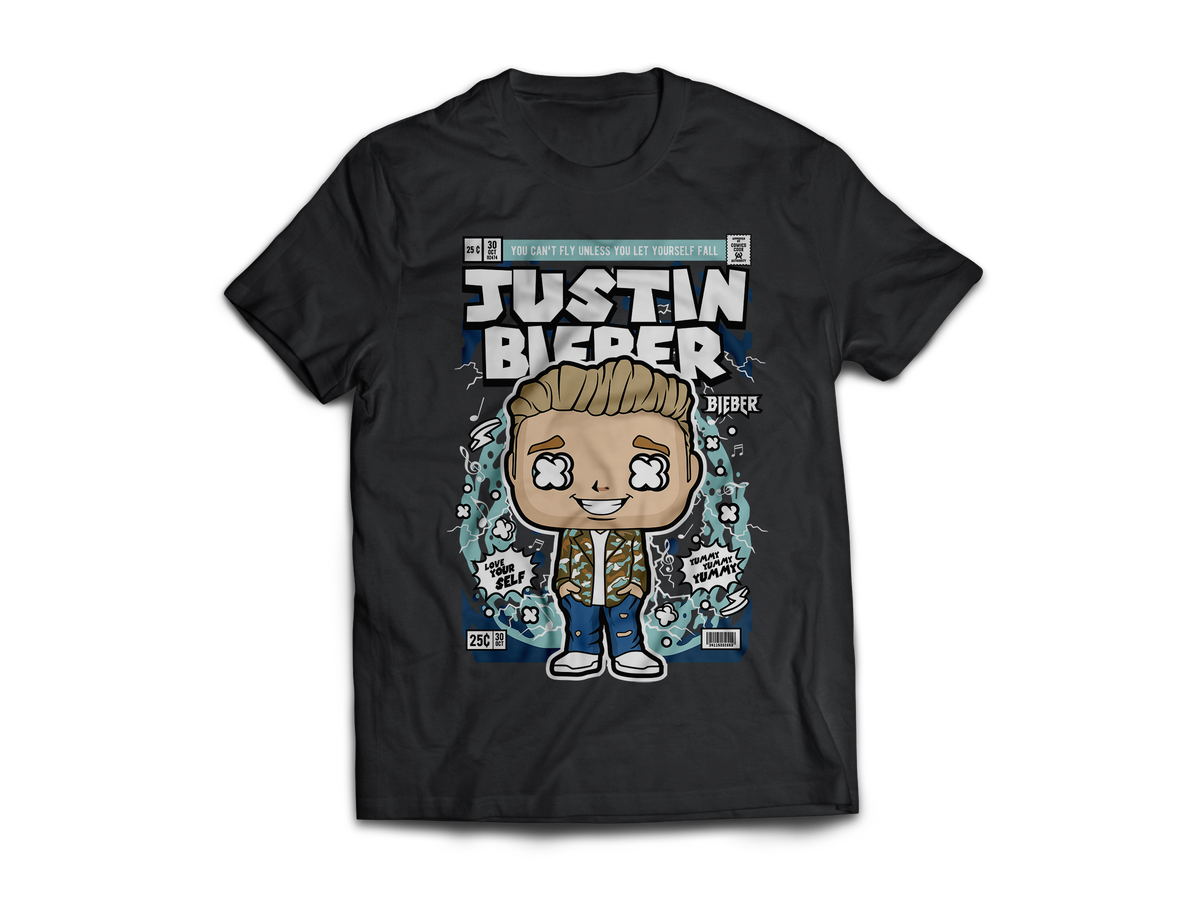 Justin Bieber Pop Art  Short Sleeve T-Shirt