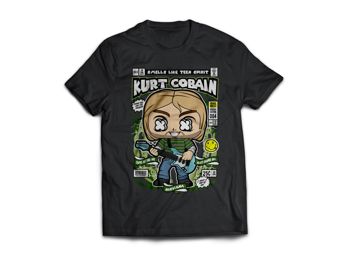 Kurt Cobain Pop Art  Short Sleeve T-Shirt