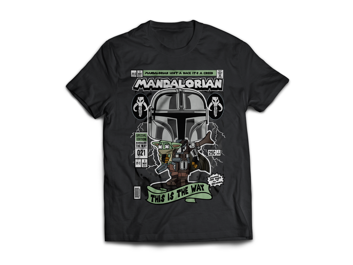 Mandalorian Pop Art  Short Sleeve T-Shirt