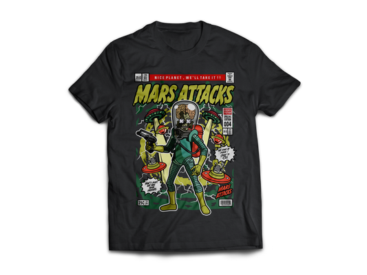 Mars Attack Pop Art Short Sleeve T-Shirt