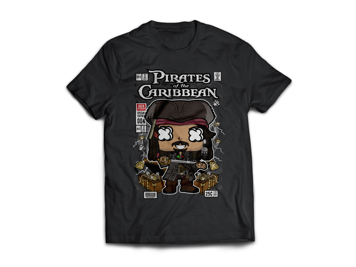 Pirates of the Caribbean Pop Art  Short Sleeve T-Shirt