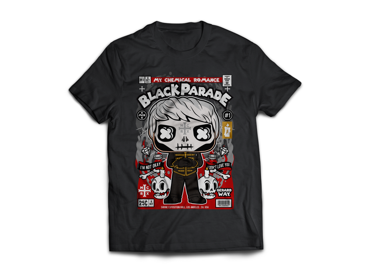 Black Parade Pop Art  Short Sleeve T-Shirt