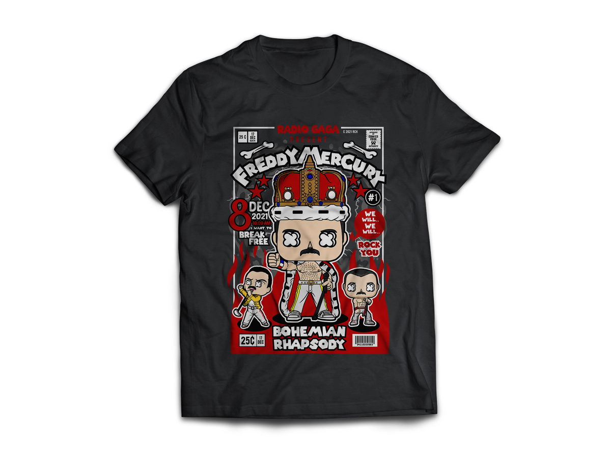 Freddy Mercury Pop Art Short Sleeve T-Shirt